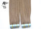 Silky Straight Tape In Human Hair Extensions For Fine Thin Hair Light Brown supplier